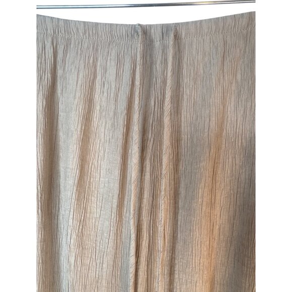 2/$30 ZARA XS Dark Beige Crinkle Textured Fabric Flowy Gauchos - Picture 6 of 15